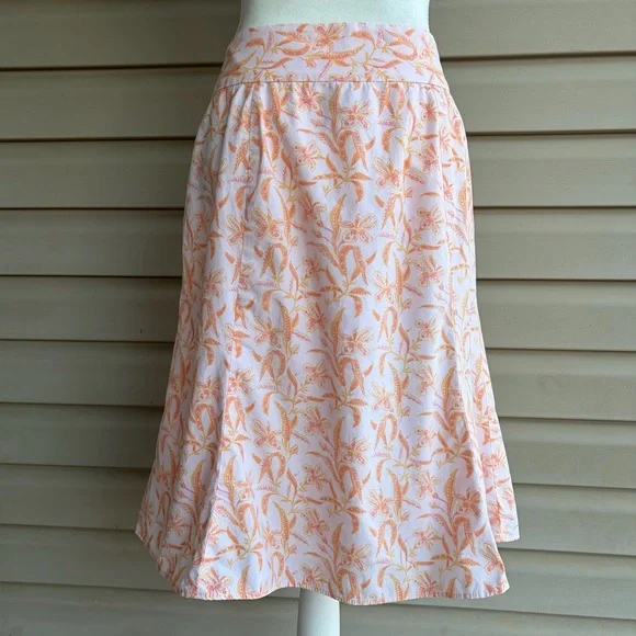 •GAP• Peach/Pink Floral A-Line Skirt – Size 6 - Picture 4 of 8
